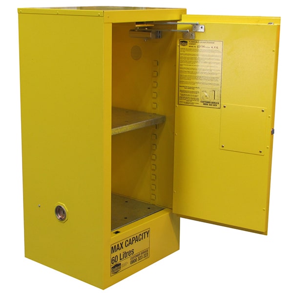 Flammable Liquid Storage Cabinet - 60L - door open