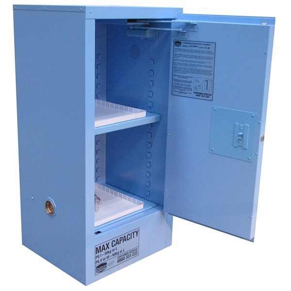 Corrosives Cabinet Metal - 60L - door open