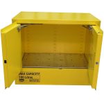 Flammable Liquid Storage Cabinet - 100L - two doors open