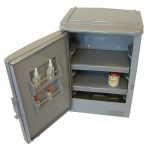 PVC Corrosive Substance Storage Under Bench Cabinet - 40L open door