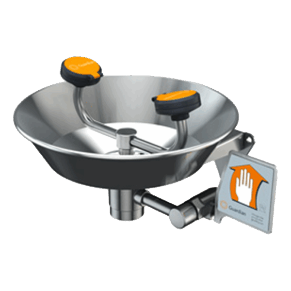 Eye/Face Wash, Wall Mounted, All-Stainless Steel