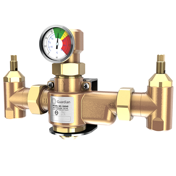 Thermostatic Mixing Valve for Emergency Showers and Safety Stations - 189 Litre Capacity
