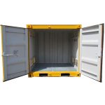 HazBox Outdoor Hazardous Goods Storage Container - 8FT doors open