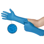Ansell MicroFlex 93-283 Mega Textured Nitrile Disposable Gloves for Wet, Fatty Foods, or Oily Handling
